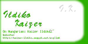 ildiko kaizer business card